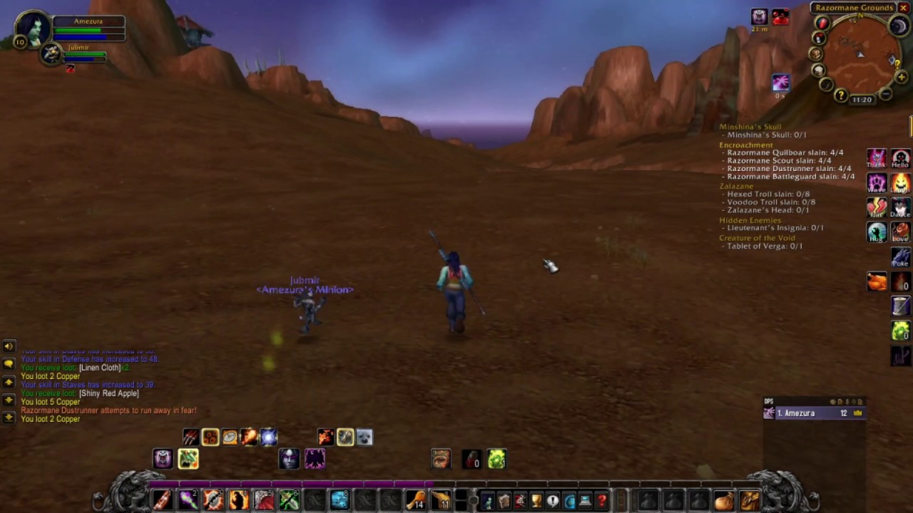 World of Warcraft Classic Orc Warlock 004 Sen'jin Village and Echo Isles