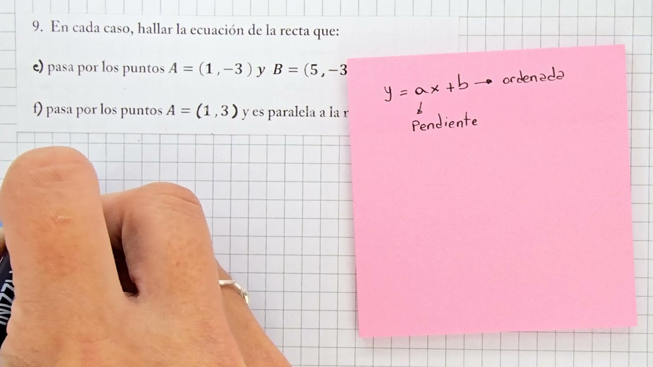 FUNCIÓN LINEAL - Ecuación de la recta que pasa por dos puntos - Rectas paralelas - Cuadernillo UNS