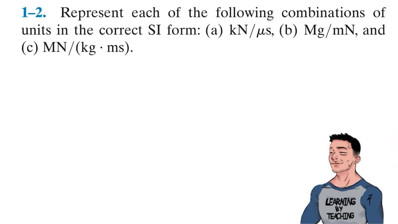 Statics 1-2| Represent each of the following combinations of units in the correct SI form