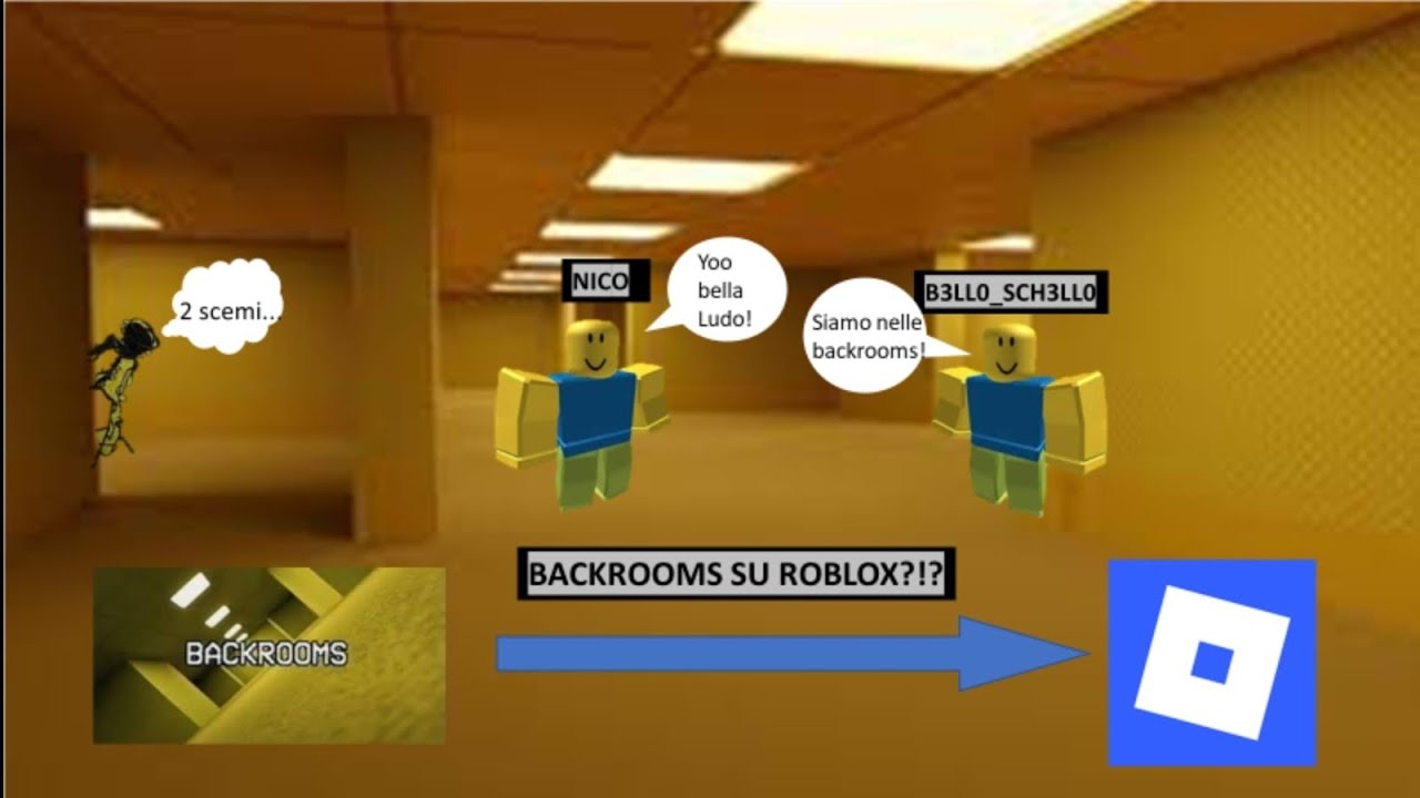 SCAPPIAMO DALLE BACKROOMS INCATENATI CON NICO!-Roblox ita-@Doggo_plus4