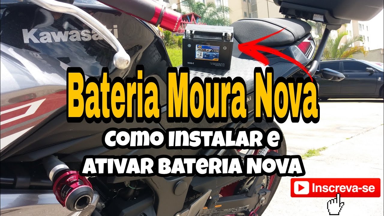 Como Ativar Bateria Nova de Moto Completo e Atualizado na Prática - Comprei uma Moura -