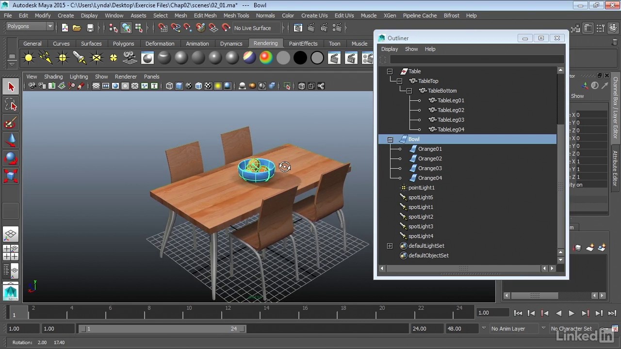 Maya Tutorial - Work with the Outliner