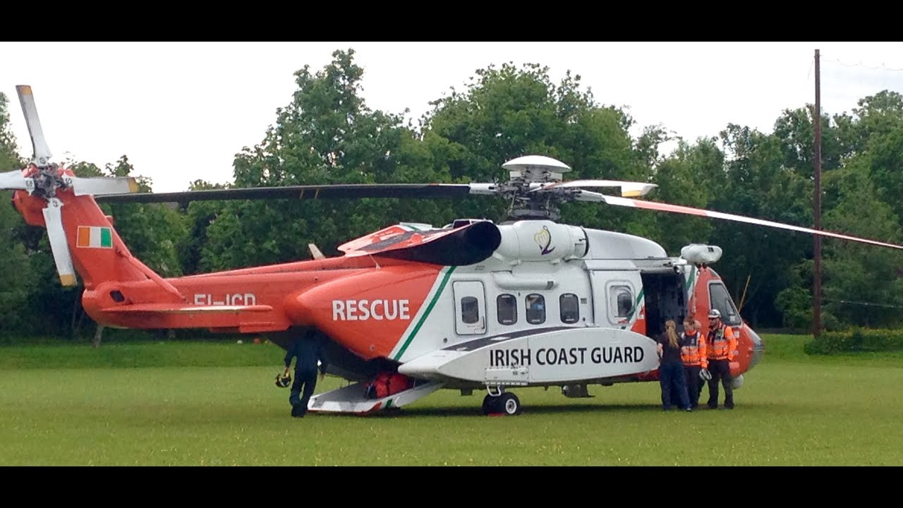 Irish Coast Guard Helicopter (EI-ICD) at Ratoath National School