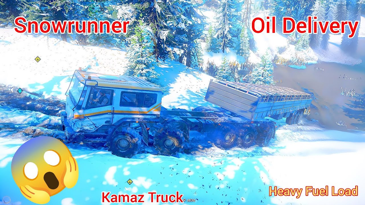 Snowrunner Oil Delivery Alaska Map USA Walkthrough Gameplay Video. Snowrunner Gameplay. #snowrunner