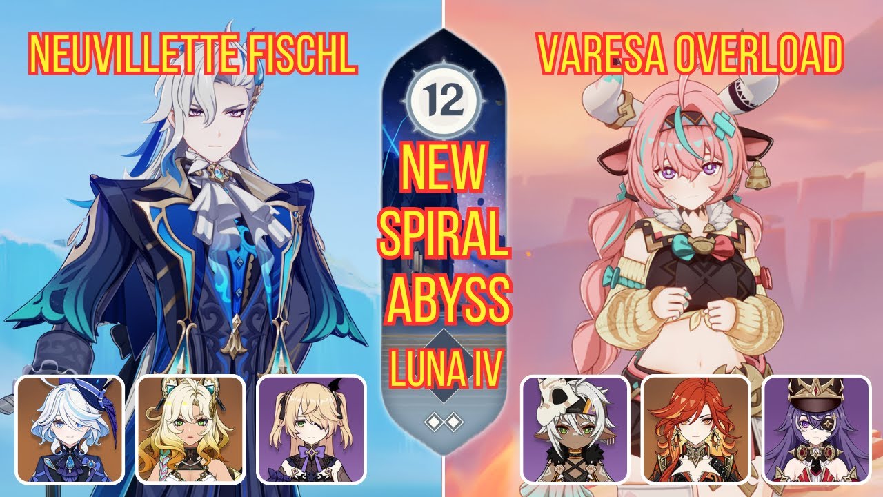 C1 Neuvillette Freeze - C0 Varesa Overload | Genshin Impact Abyss Luna IV (6.4) Floor 12 9 Stars
