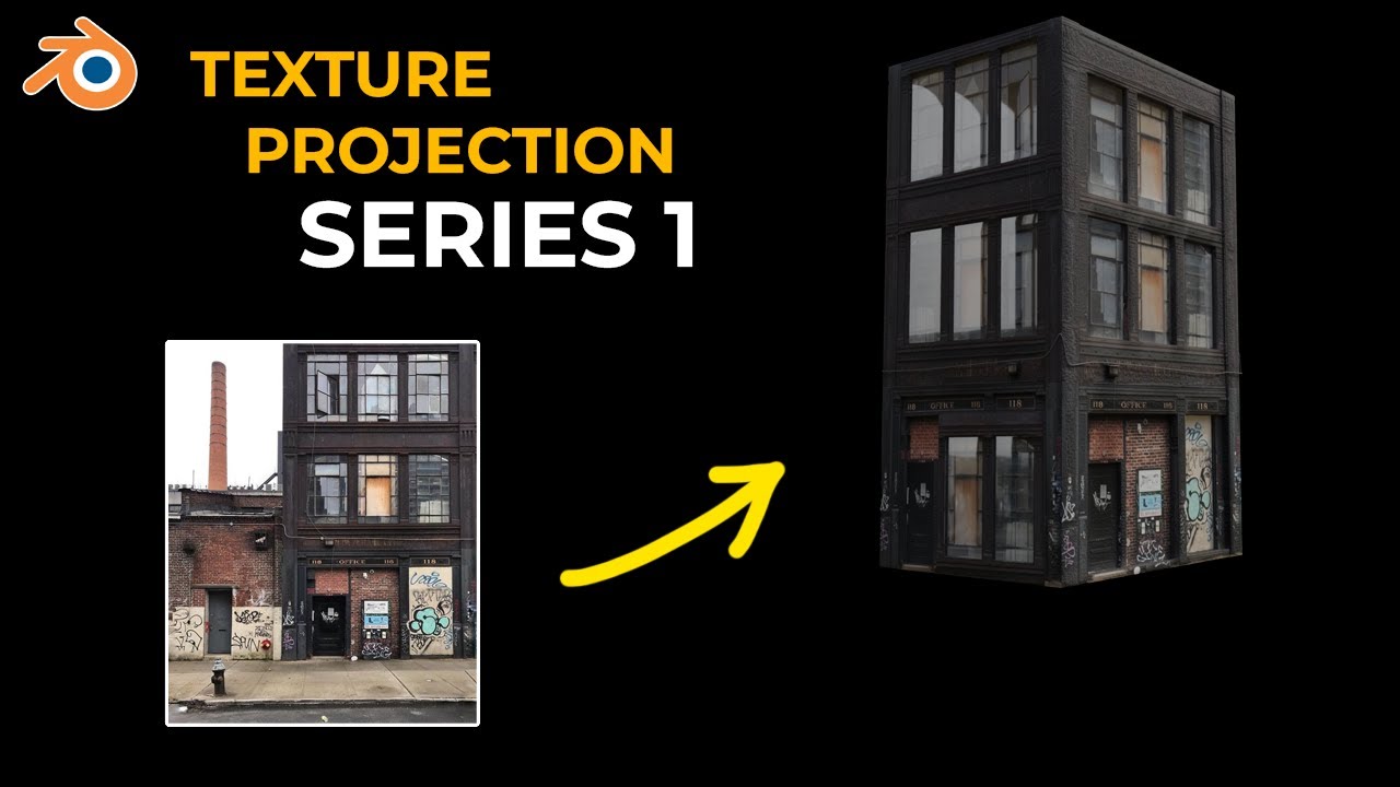 Modeling Buildings in Blender - Texture Projection Series 1