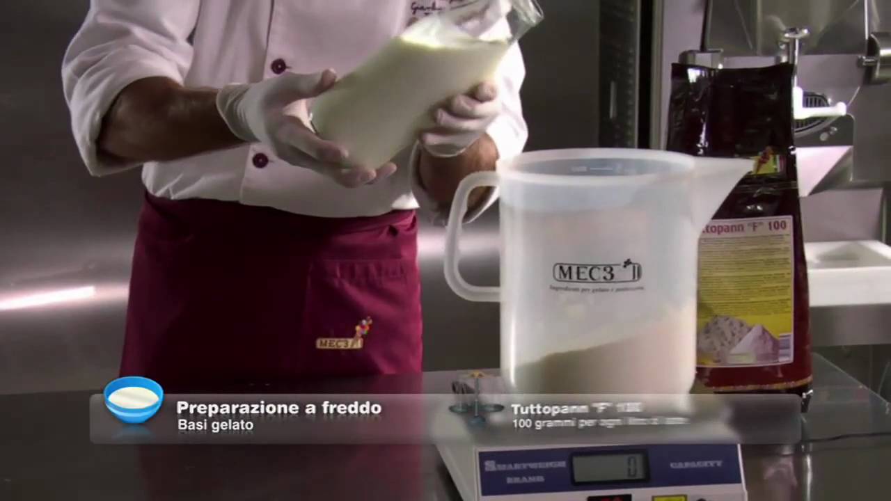 Preparazione base a freddo Mec3 prodotti per gelato