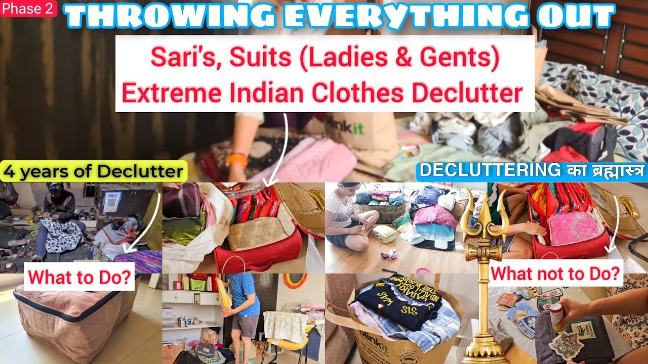DECLUTTER, ORGANIZE INDIAN CLOTHES Extreme Motivation / Organizing & Decluttering Ideas / Realistic