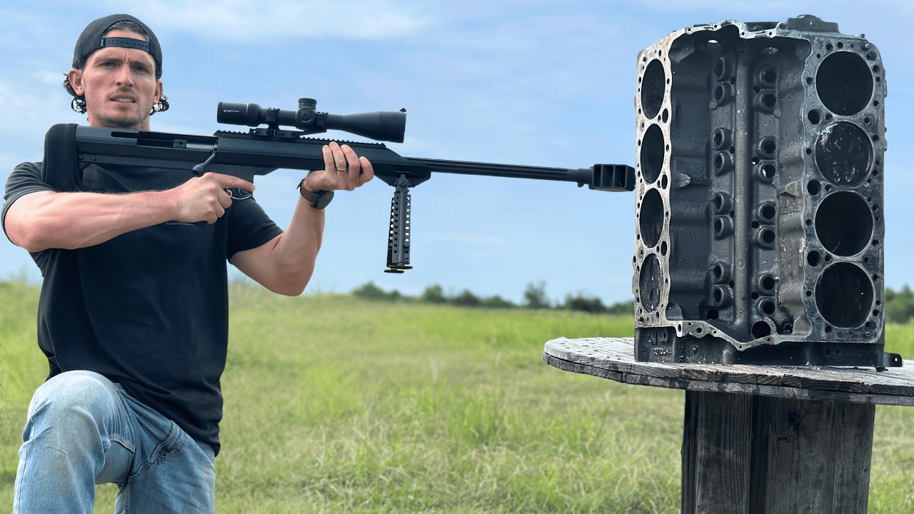 Can an Engine Block Stop a 50 Cal Sniper Rifle?