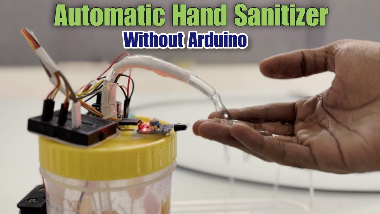Touch-Free Guardian: Automatic Hand Sanitizer Dispenser | Robo Army | Basic  Electronics Project