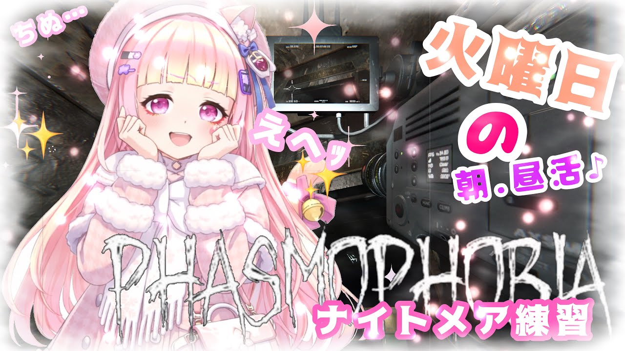 【Phasmophobia 💕 】火曜日の朝活少しだけ🥰観測求💋#ねこニャン【ASMR】