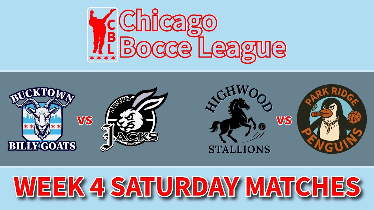 Chicago Bocce League Week 4 Saturday Matches