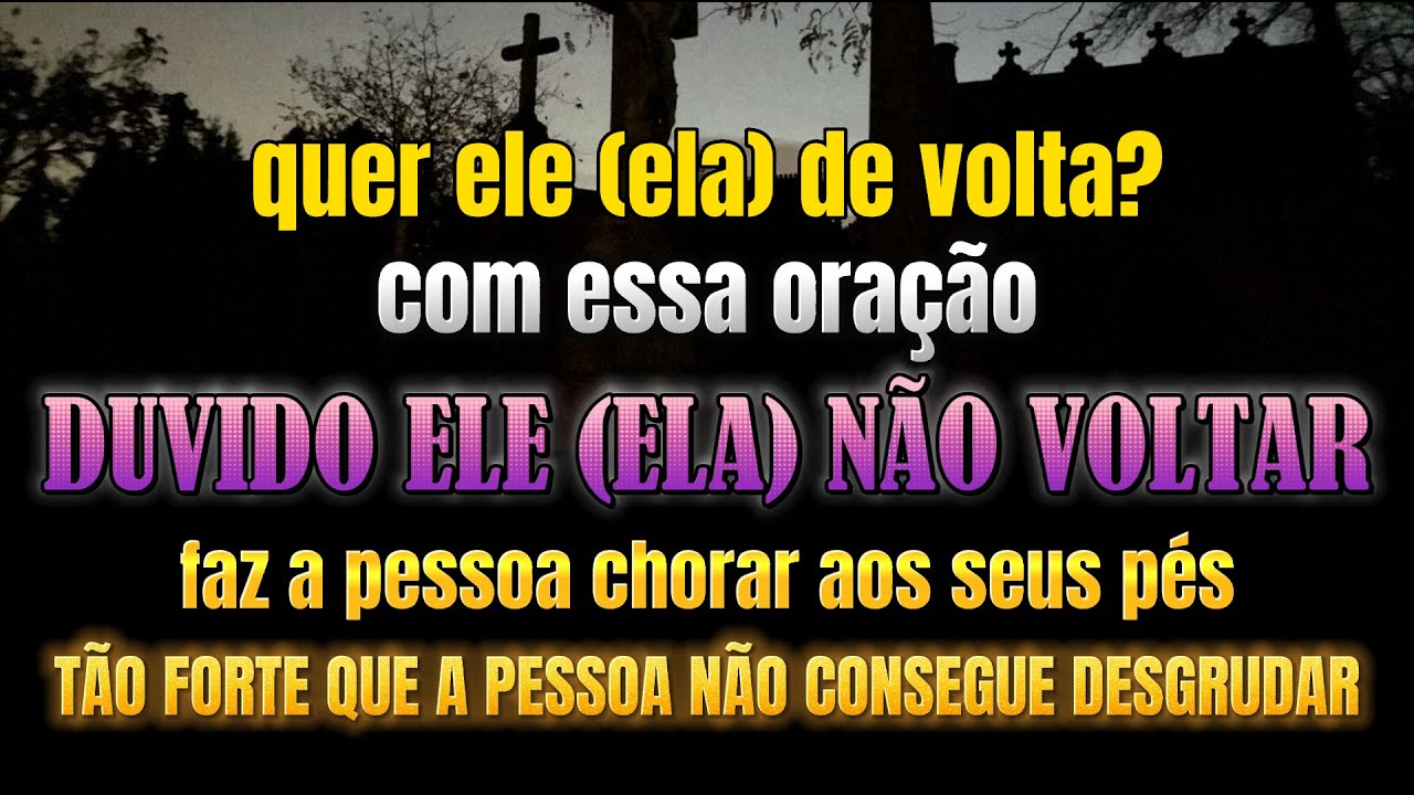 ELE (ELA) VAI VOLTAR ANTES DO VÍDEO ACABAR. MUITO FORTE E PESADA. PODEROSA, DEFINITIVA E INFALÍVEL