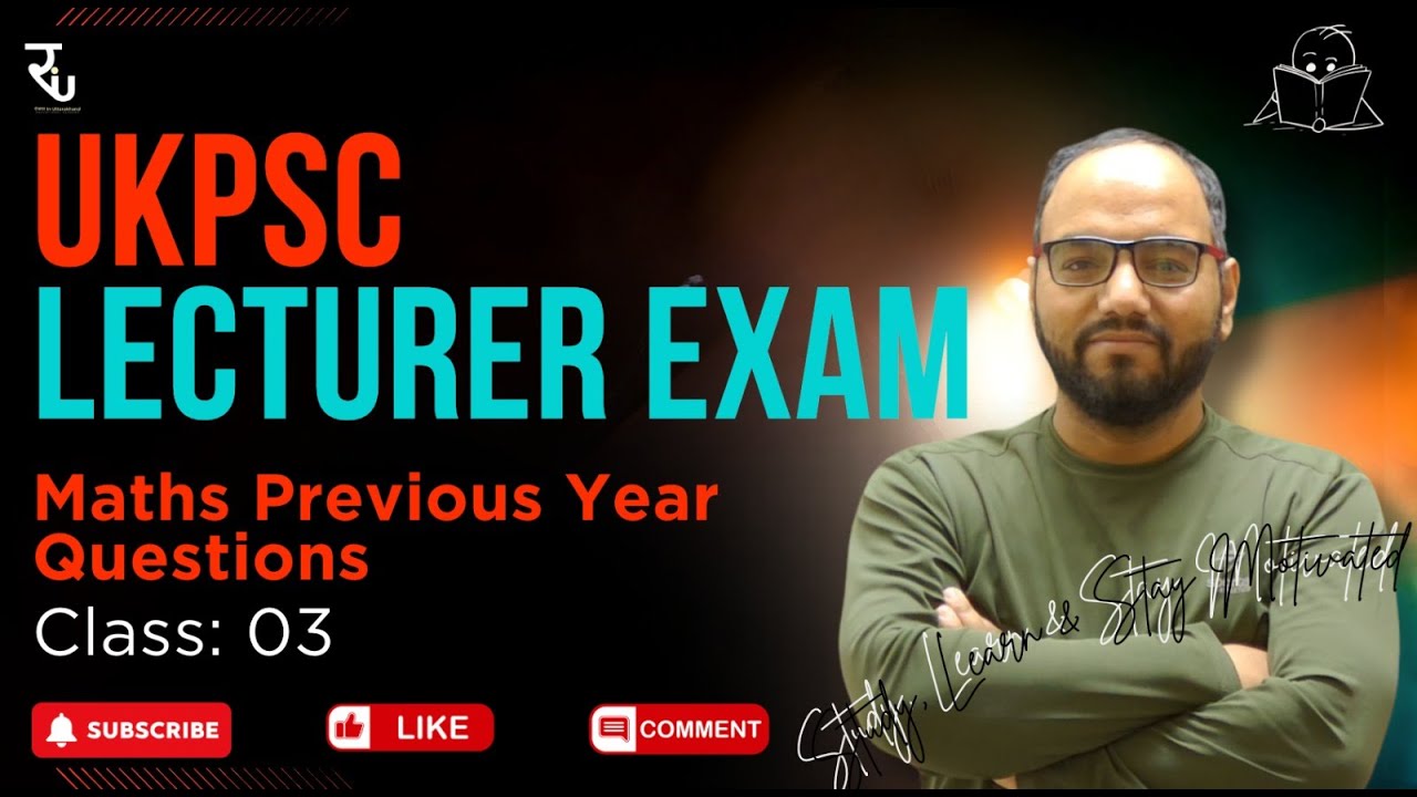 Uttarakhand Maths Lecturer PYQ Class 03 | UKPSC Lecturer Mathematics Previous Year#viral #shots