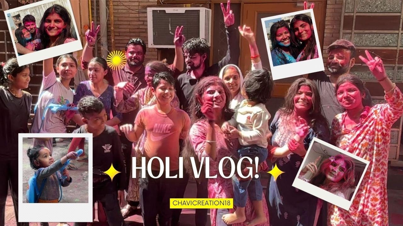 Real Desi Holi Vlog 🌸 | Ghar ki Gujiya, Colors & Family Fun