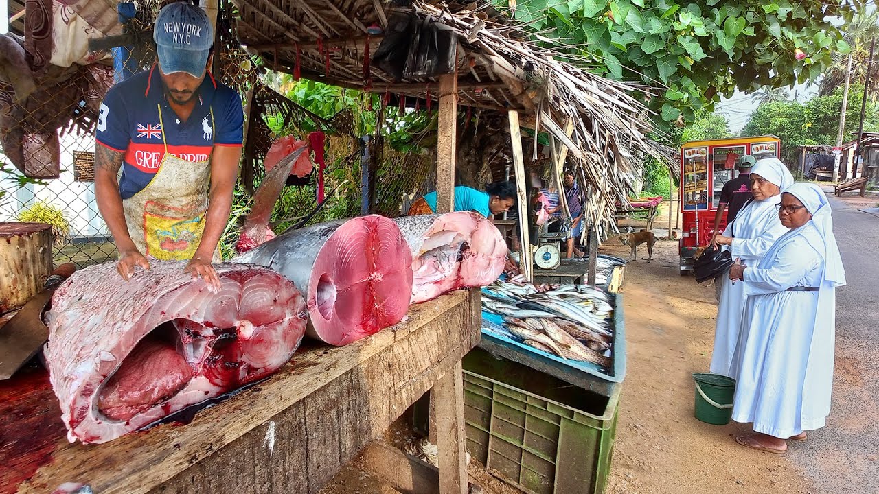 Wow!! Beautiful Nature Rural Village Worth Fish Market in Amazing Master Fish Cutting Show