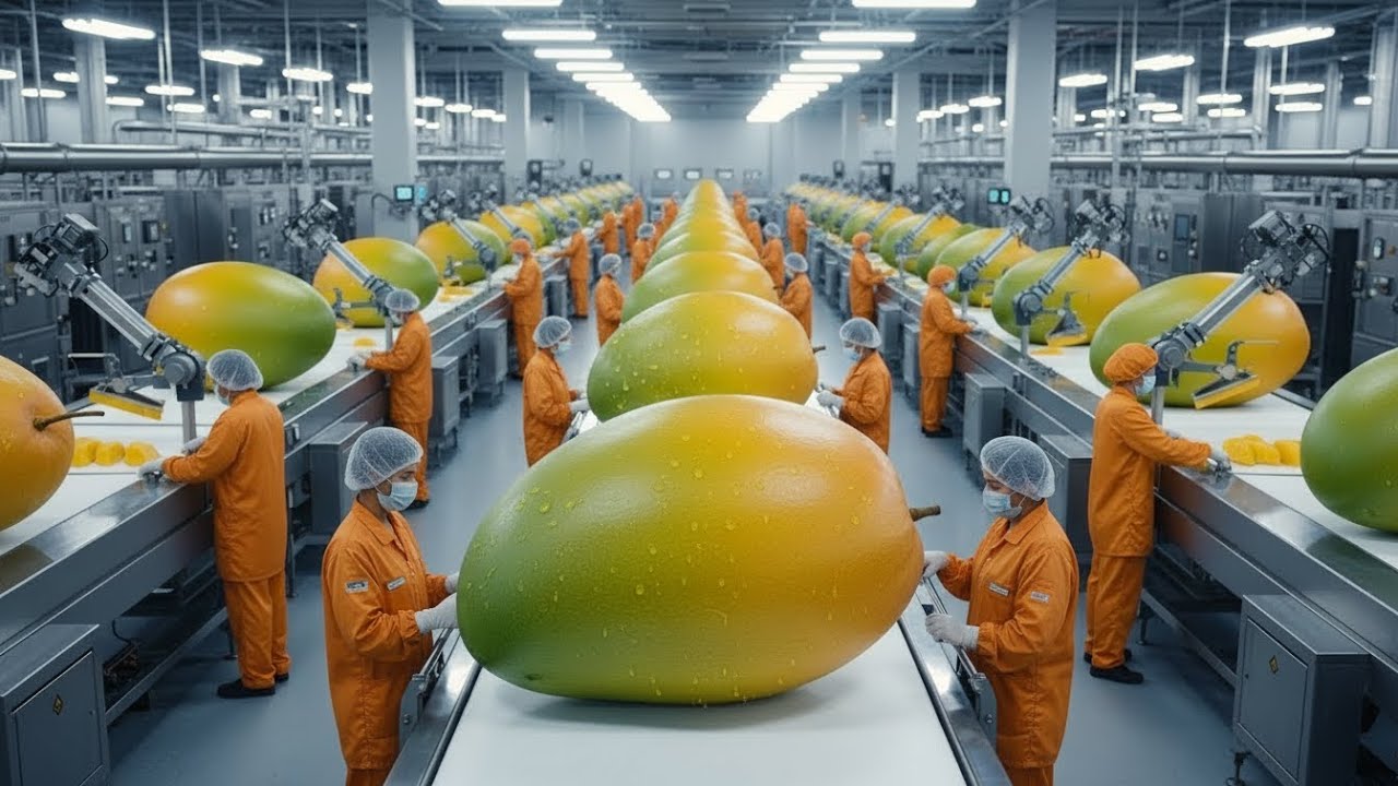 Inside a modern mango processing plant: From farm to delicious Mango slice (The Whole Process)
