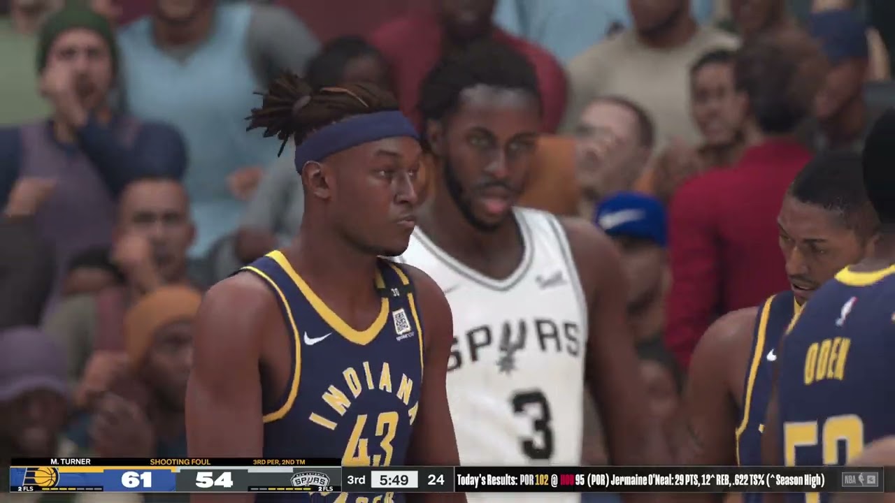 Tyrese Haliburton vs Tim Duncan 2nd half 07 Spurs vs Pacers