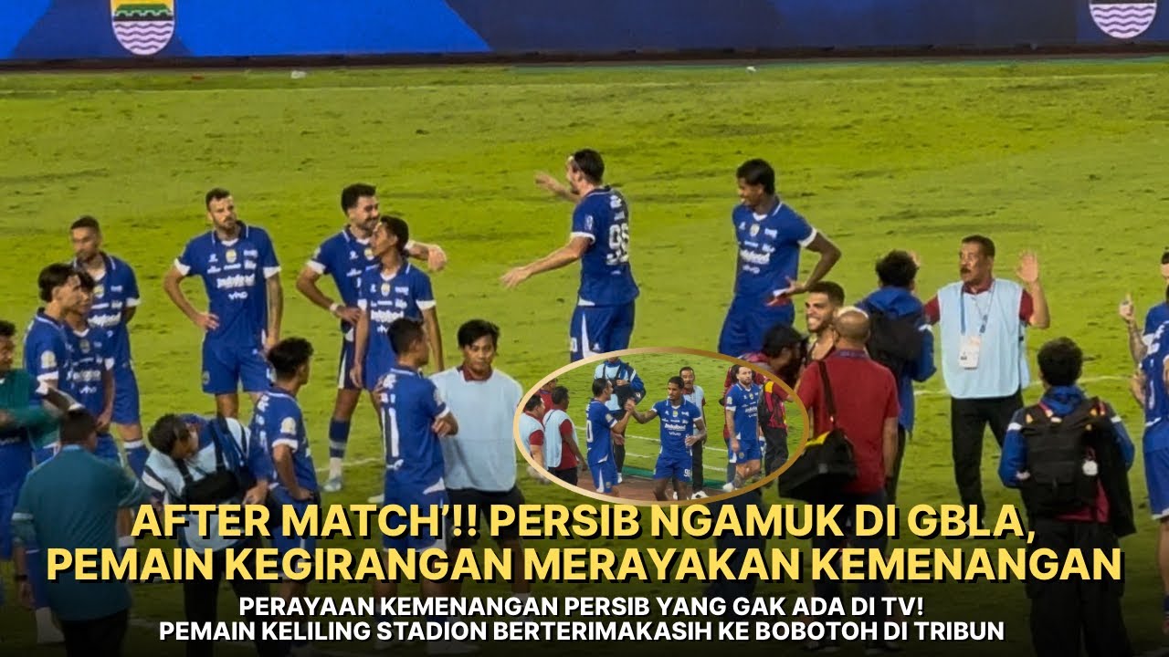 MENGGILA PERAYAAN PEMAIN PERSIB & BOBOTOH SETELAH PESTA GOL KE GAWANG MADURA