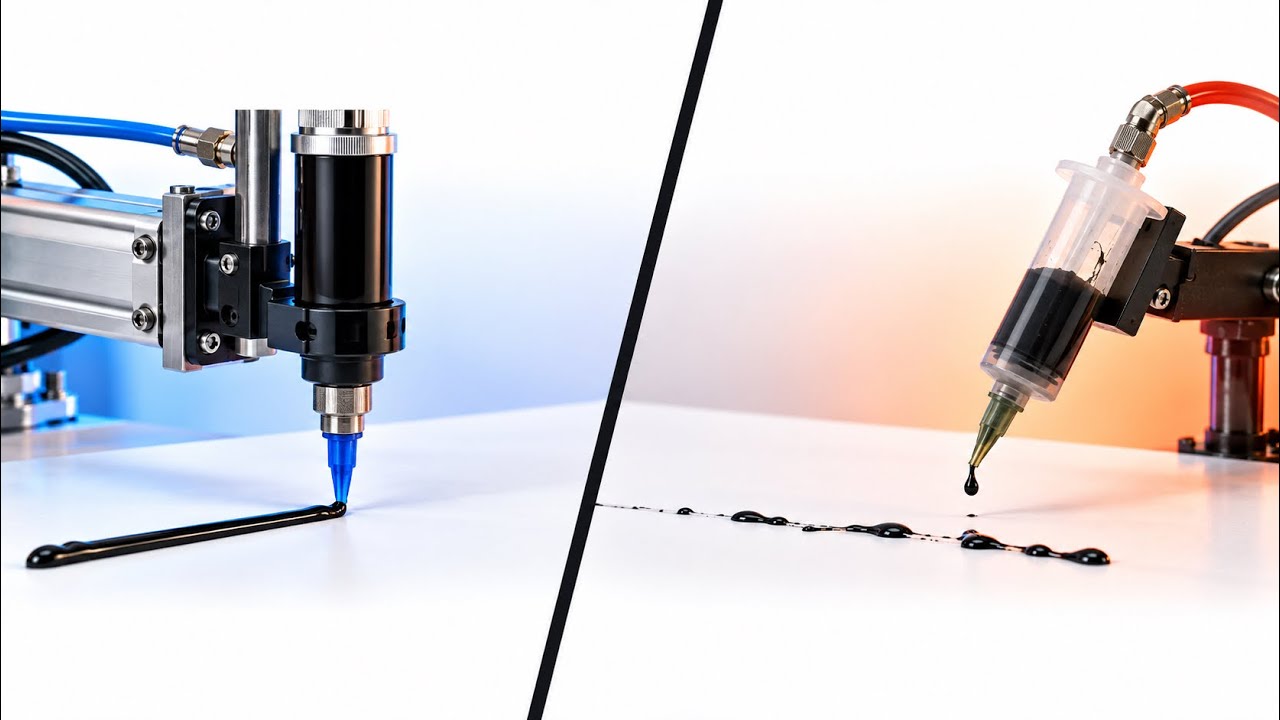 Glue dispensing machine Pneumatic Cylinder vs Standard Air Pressure #adhesives #adhesivesolutions