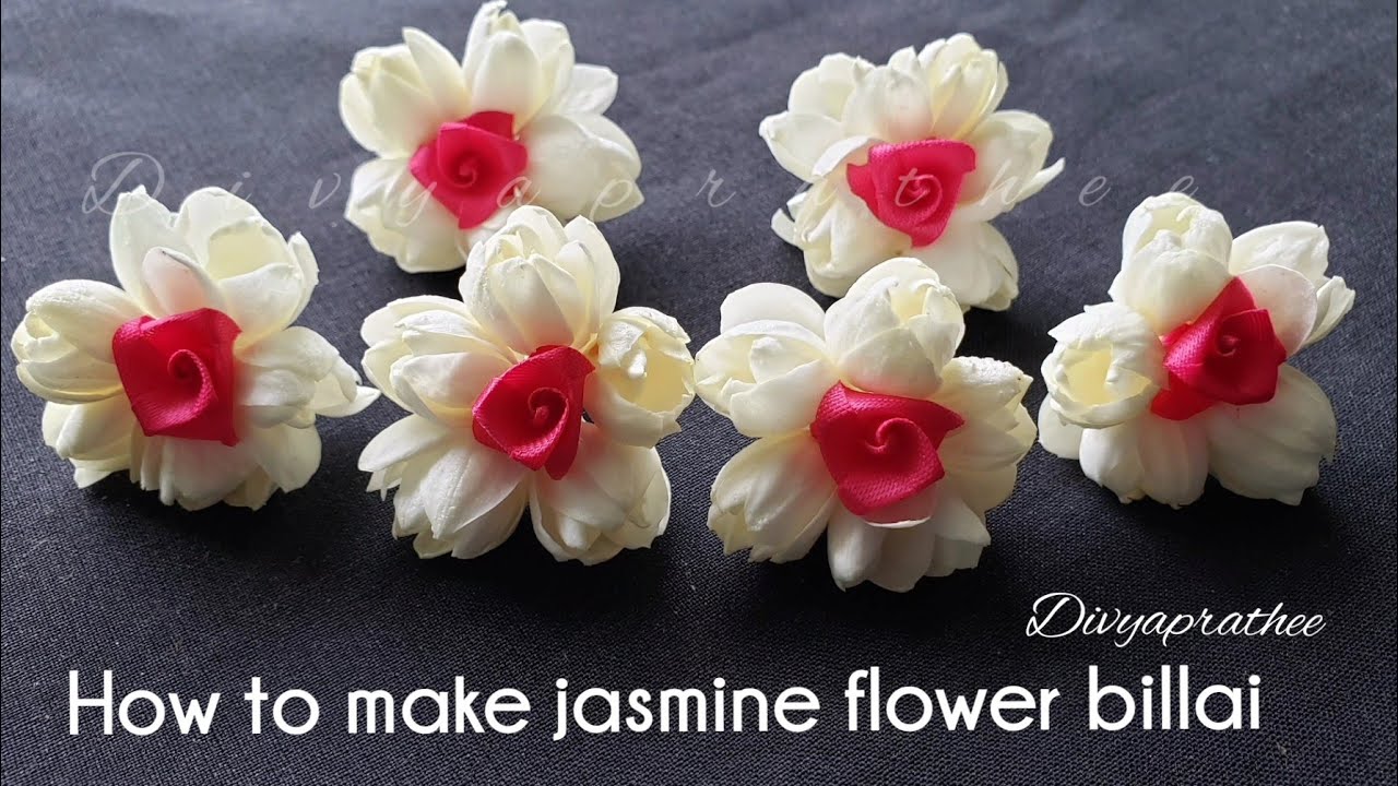 Jasmine and pink rose billai/mallipoo/pink artificial rose/pelli poolajada/Bridal Hair accessories