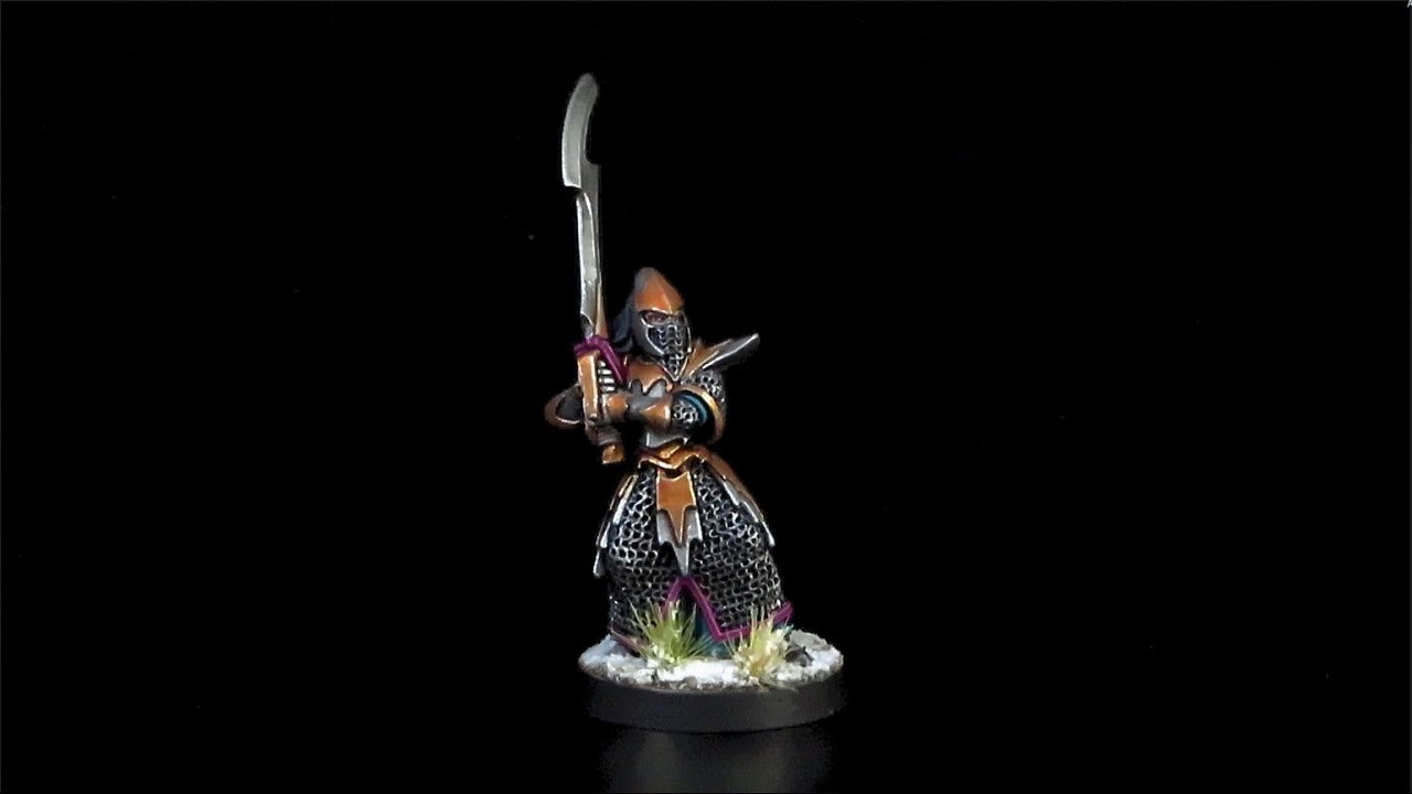 Frostgrave: dark elf templar/templier elfe noir (360&deg; showcase)