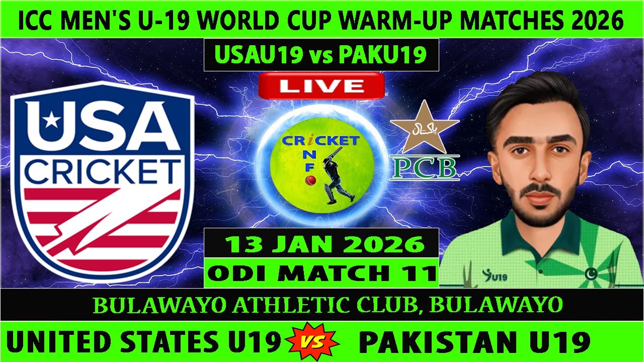 United States U19 vs Pakistan U19 | USAU19 vs PAKU19 | 11th Warmp-up ODI Match of ICC U19 WC 2026
