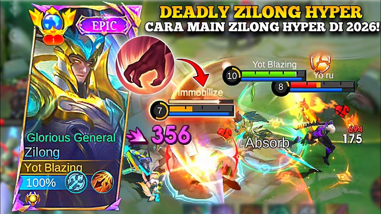 DEADLY ZILONG HYPER!!😱 CARA MAIN ZOLONG HYPER ON POIN & MENGGANAS 2026!!