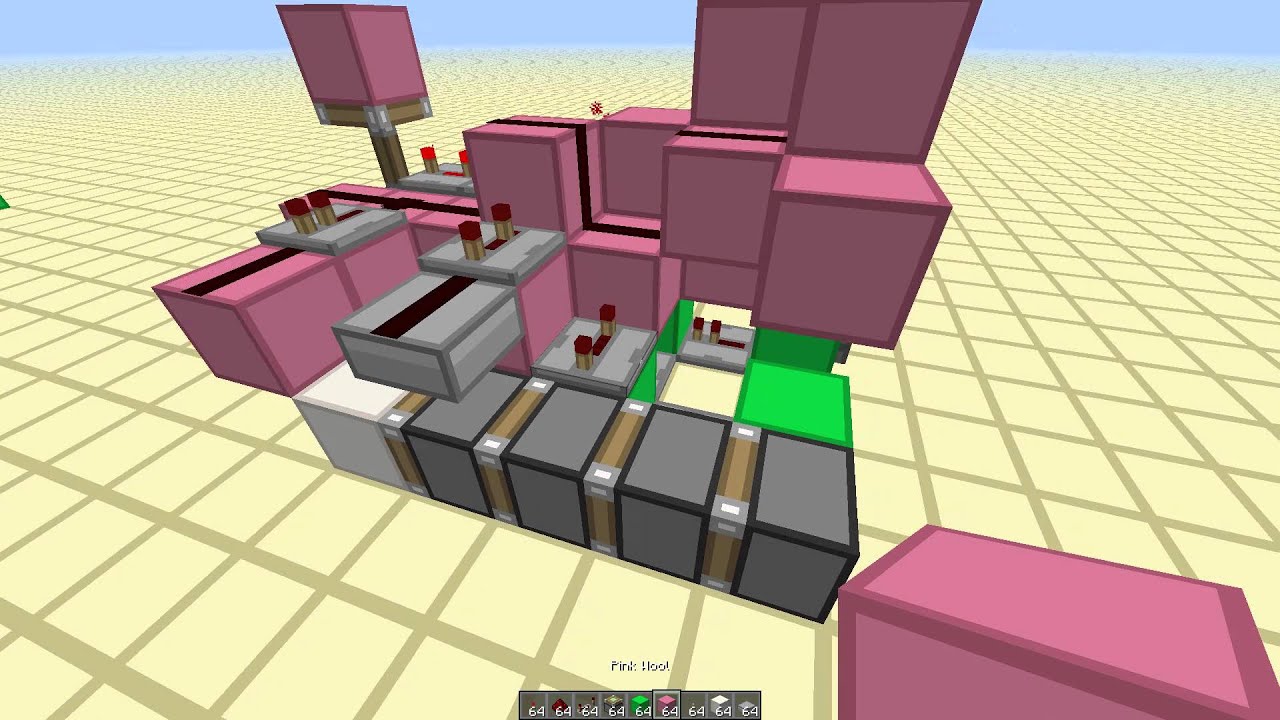 Minecraft: Quadruple piston extender! [4x4x7]