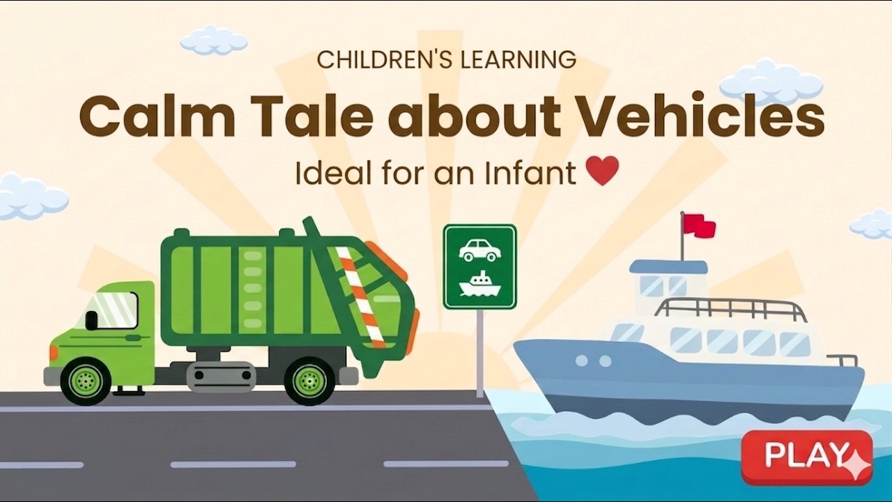 Calm Vehicles for Kids 🚗  Baby Learning Vehicles  First Words for Toddlers Cars Trucks fairy tale