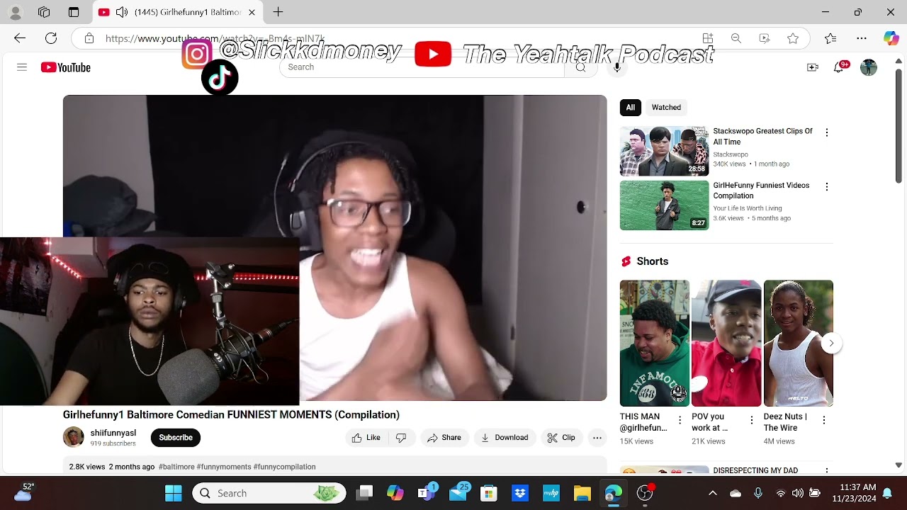 Girlhefunny1 Funniest Moments | Reaction Video | YeahTalk Podcast