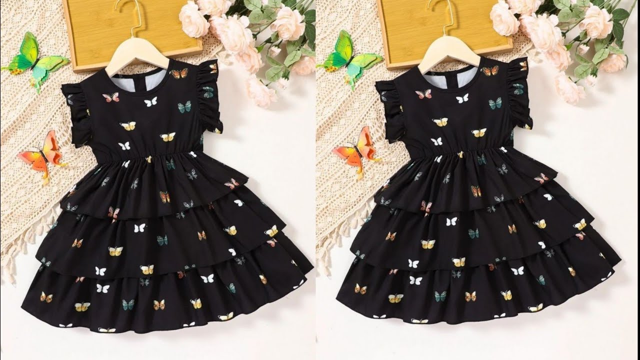 Beautiful Layer Baby Frock Cutting and Stitching/Baby Frock Design