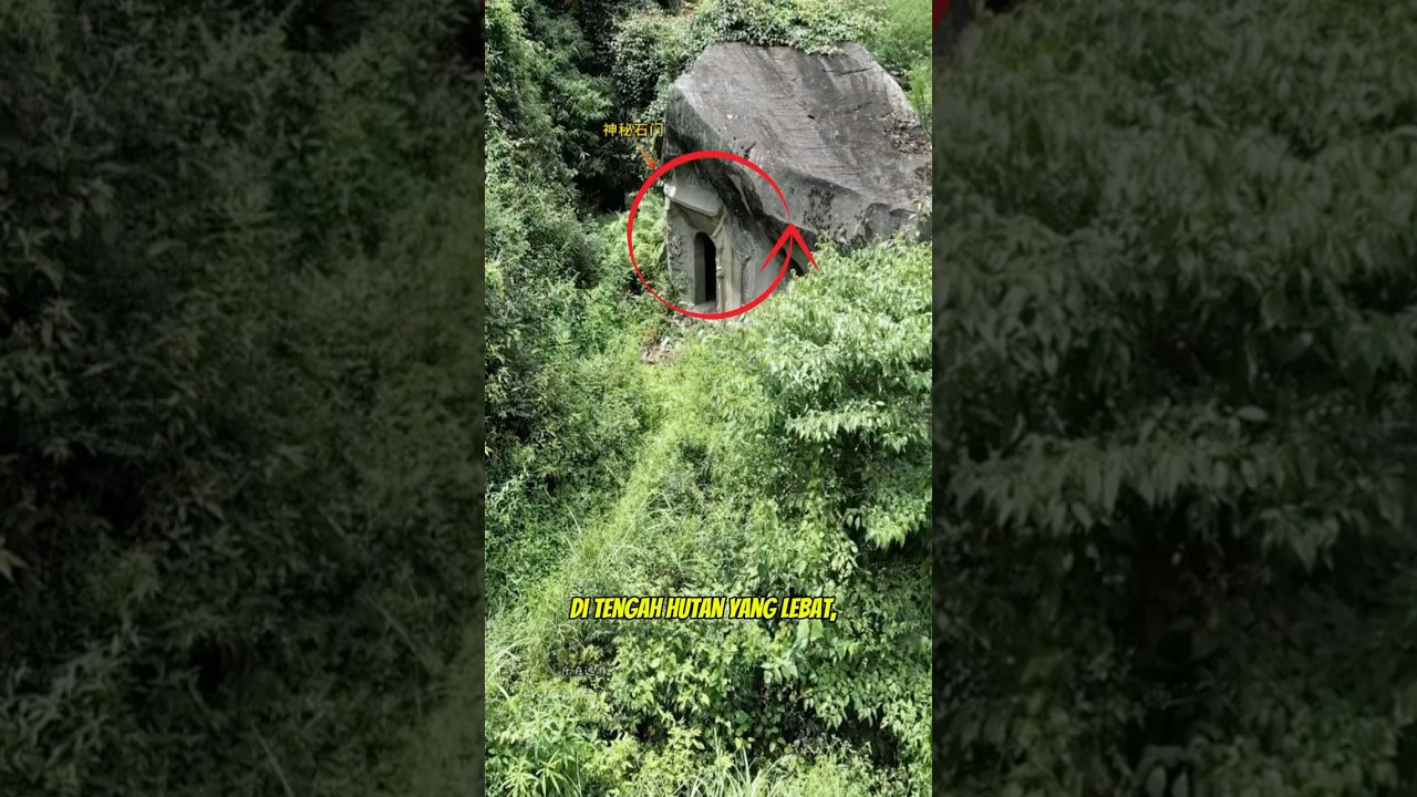 RUMAH DI DALAM BATU DI TENGAH HUTAN 😱 #rumah #batu #tengahhutan #faktaunik #shorts