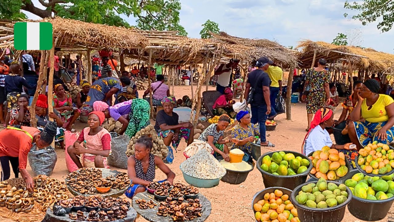 Rural Village Market Day in Daudu Nigeria 🇳🇬 West Africa