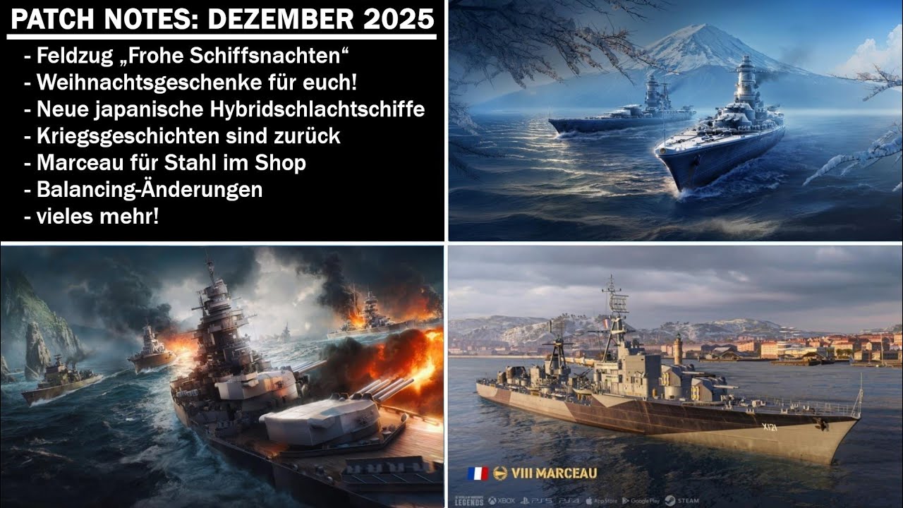 Patch Notes zum Dezember 2025 Update - World of Warships Legends