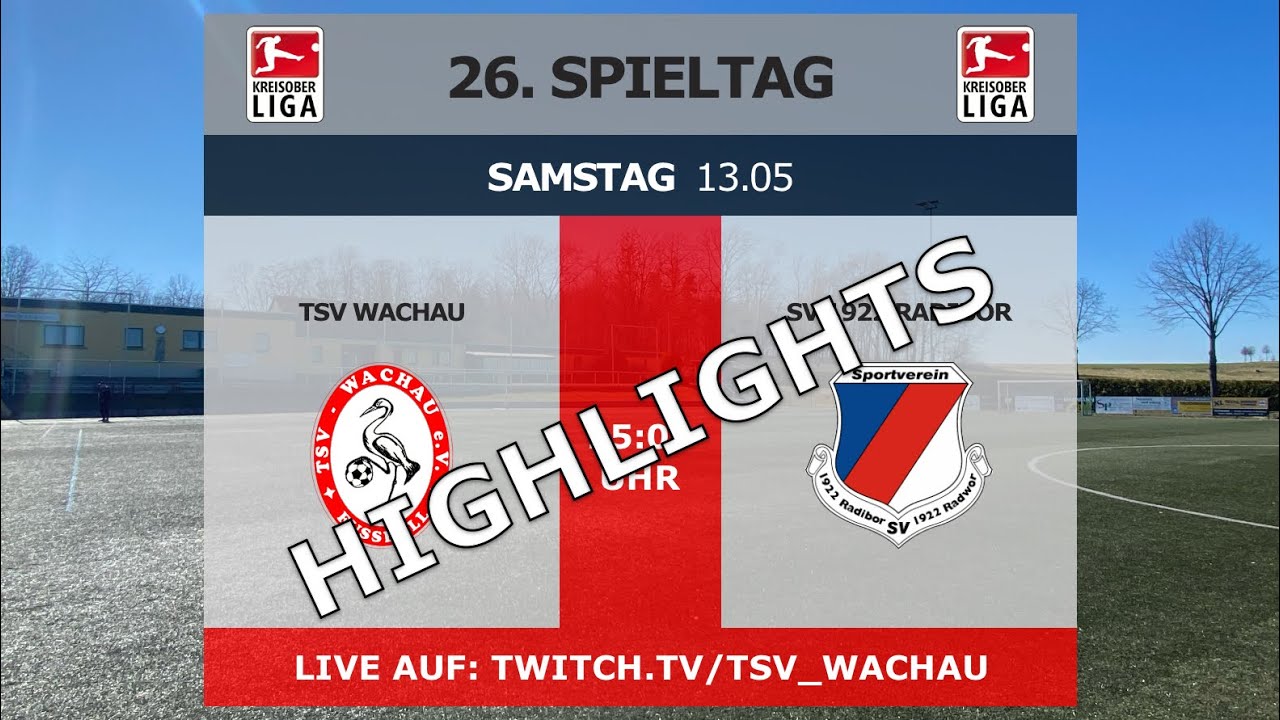 13.05.2023 - 15:00 Uhr | 26. Spieltag Kreisoberliga: TSV Wachau - SV 1922 Radibor