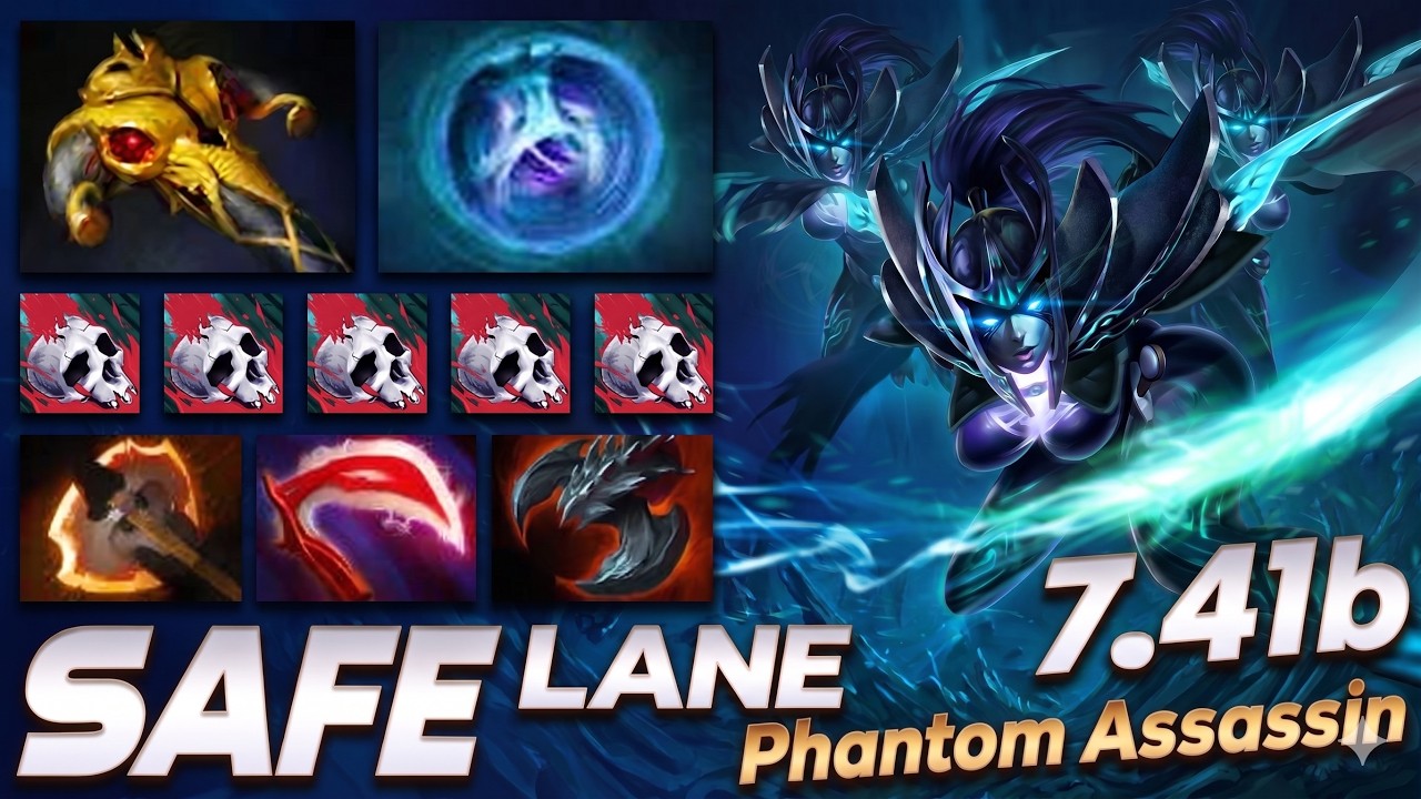Phantom Assassin Safe Lane | 7.41 b | Pos 1 | Dota 2 Gameplay