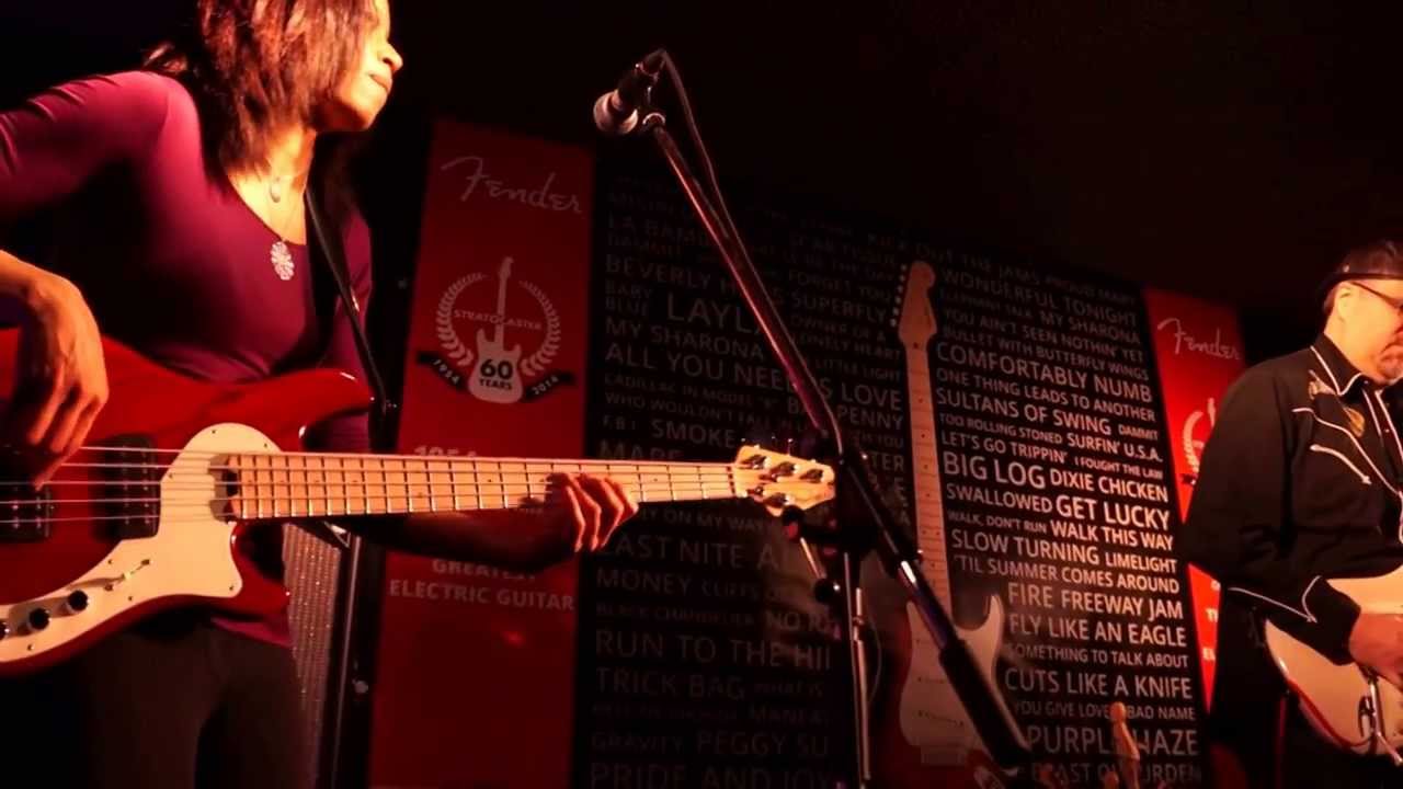 Yolanda Charles [bs] Nicolas Viccaro [Drums] Greg Koch [Guit.] Musikmesse Frankfurt v3