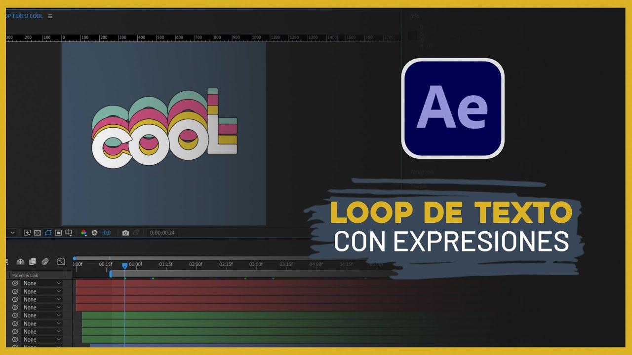 Animación de texto con expresiones en After Effects