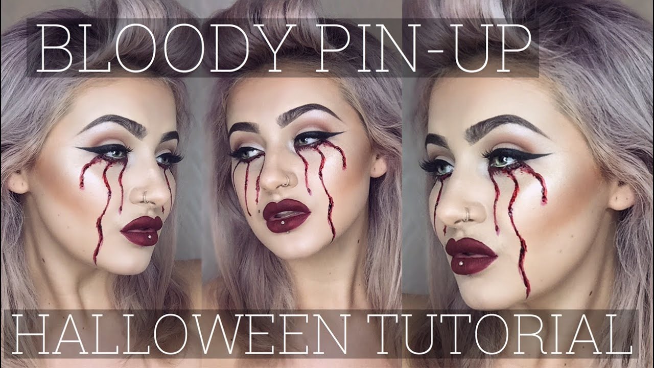 Bloody Pin-Up Halloween Makeup Tutorial // Jamie Genevieve