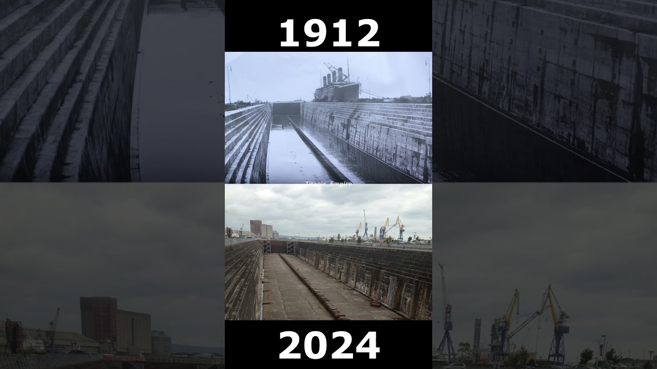 Titanic kiedyś i dziś #titanic #titanic1912 #filmtitanic #titanicsinking #belfast