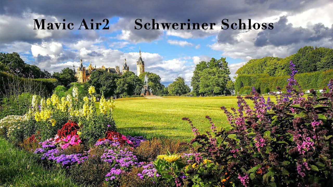 Schweriner Schloss von oben.