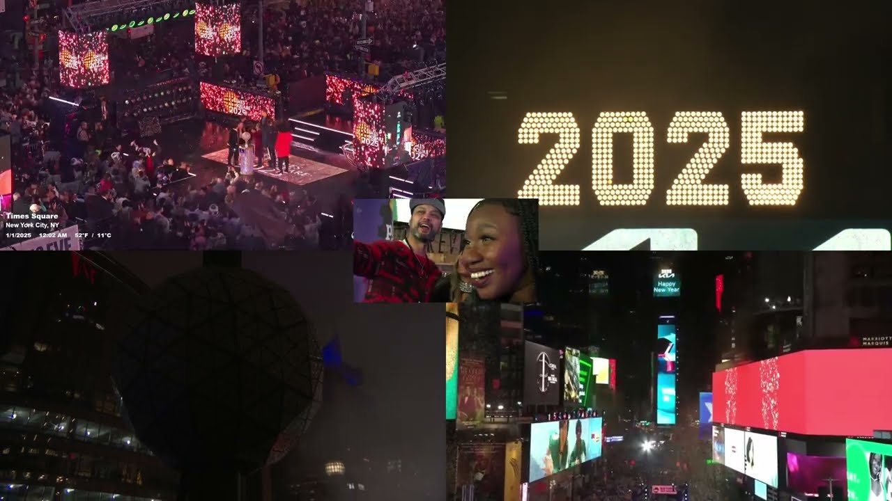 New Year's Eve 2025 Ball Drop & Relighting (Synced Multicam)