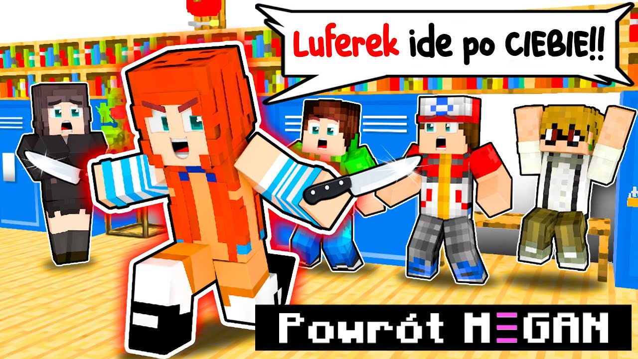 🔪📚🎓 M3GAN... WRÓCIŁA w Minecraft! (straszne) *STRASZY UCZNIÓW!*