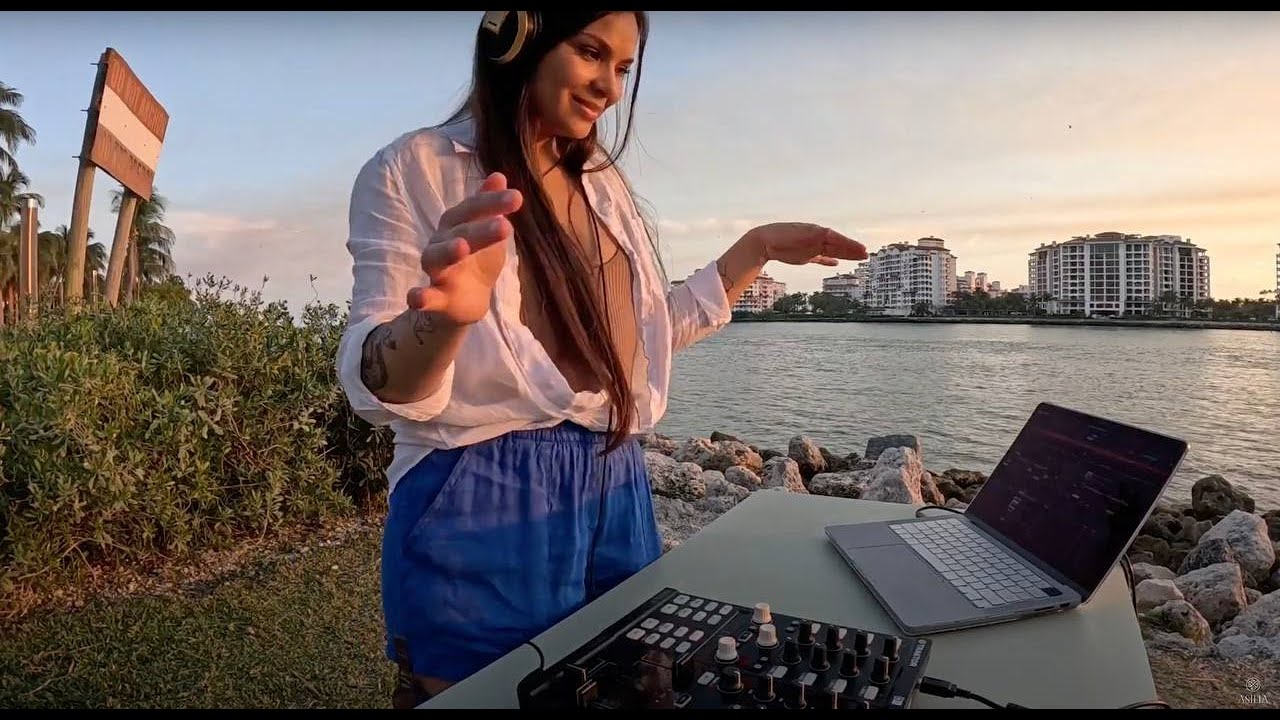 Live Sunset DJ Mix,  Miami Beach, South Pointe Park, Melodic House
