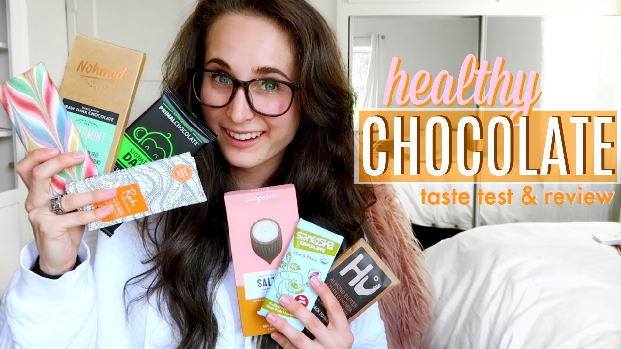 HEALTHY CHOCOLATE Taste Test & Review | Loving Earth, Hu Kitchen, Nohmad, Adaptogenic Chocolate!