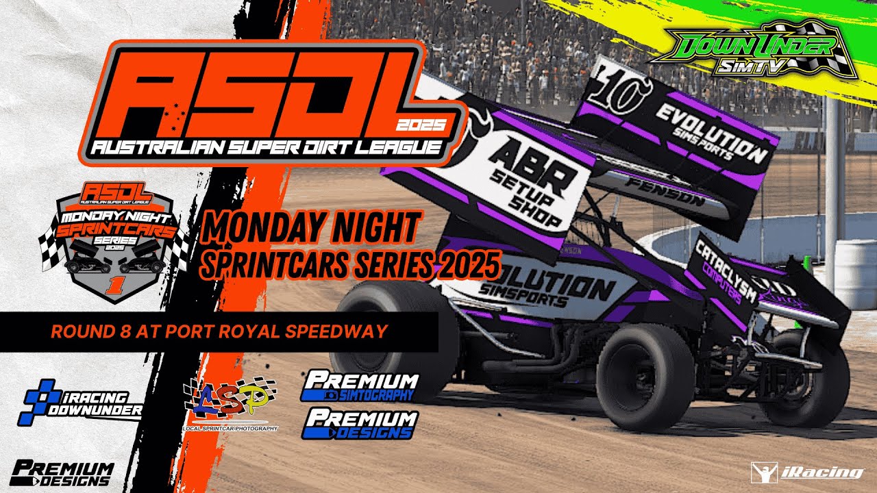 ASDL // Monday Night Sprintcars Series 2025 // Round 8 At Port Royal Speedway