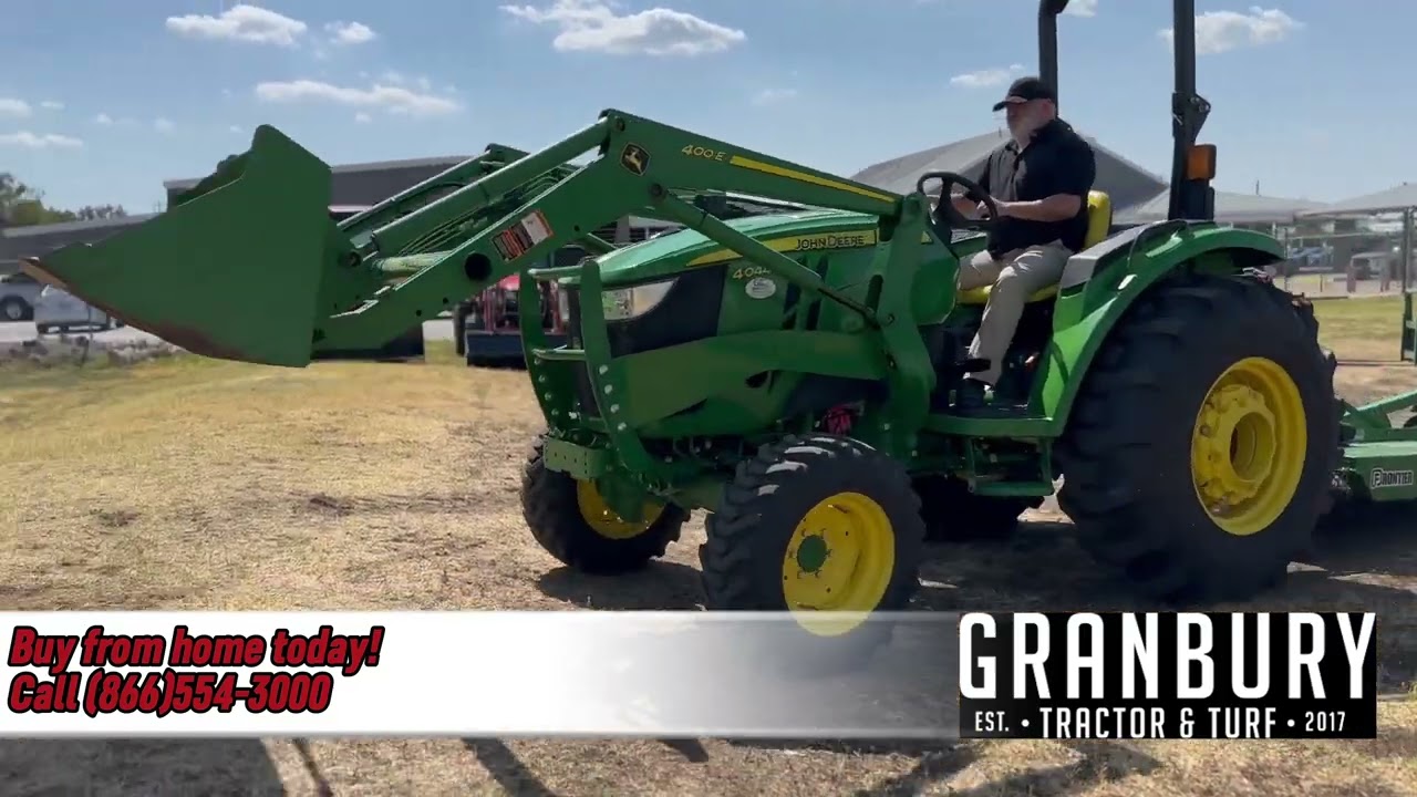 2020 John Deer 4044M In Action! (Hay bale lifts and dirt work)