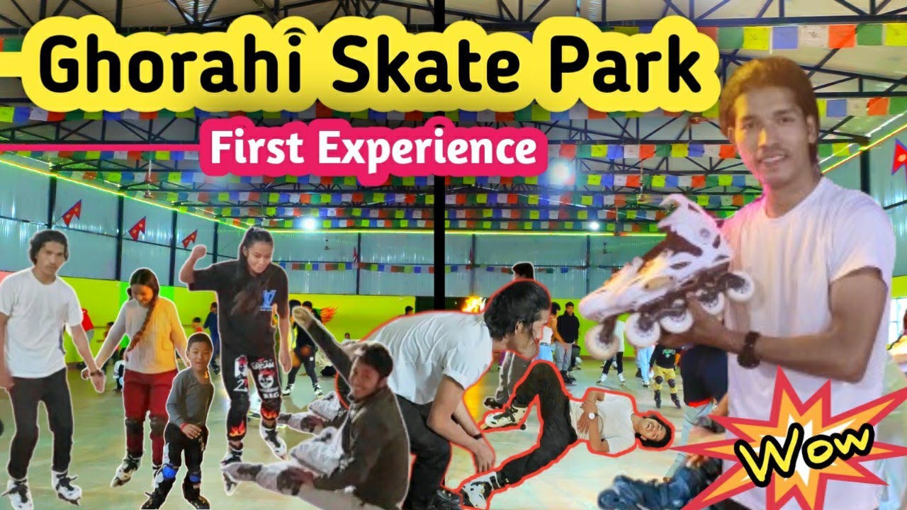 My First Skating 🤕 New Experience| Dang  Ghorahi Skate Park | Gorahi Skate Park & Travel & Food Vlog