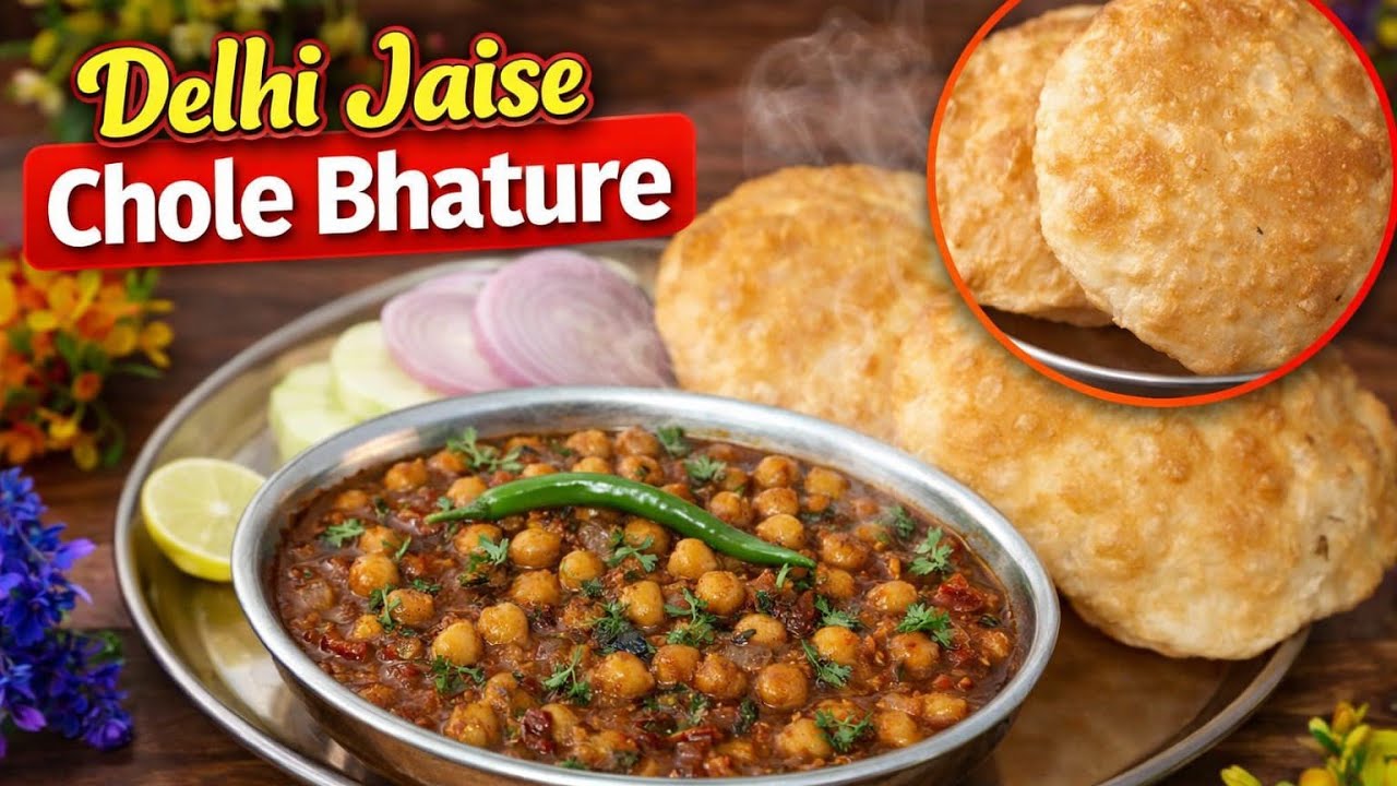 Delhi-Style Chole Bhature 😍 | Street-Style Chole Bhature at Home | Soft & Fluffy Bhature
